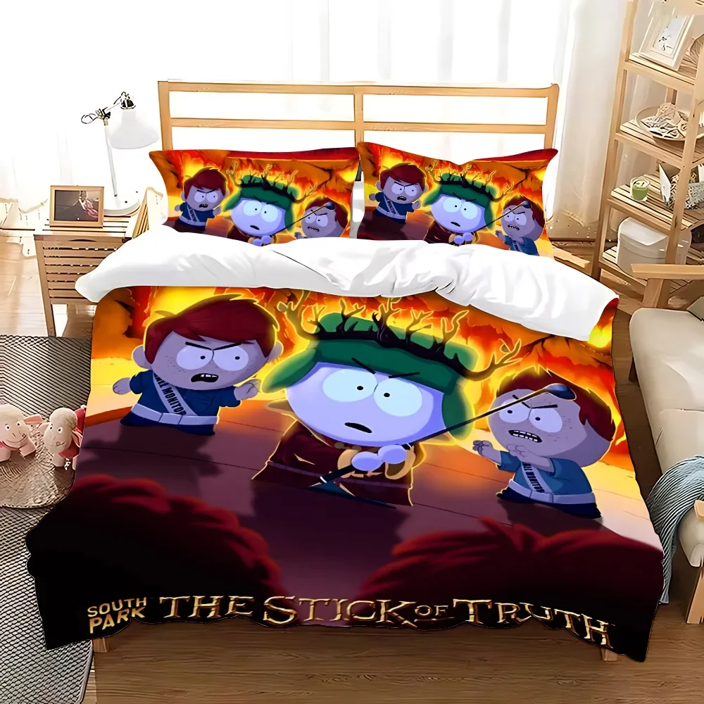 Duvet Cover South Park Pillowcase Bedding Set Adult Boy Girl Bedroom Decoration Children Gift Single Double Large Size