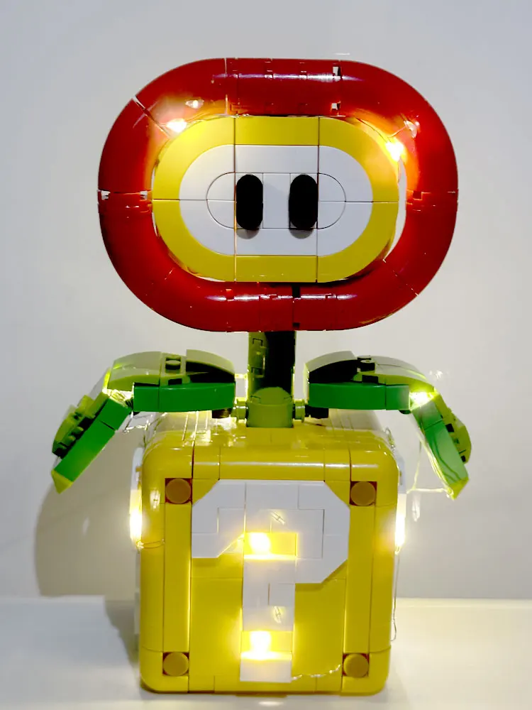 MOC Piranha Plant Potted Model Fit 71426 Flame Flower Assembled Building Blocks Bricks Children Puzzle Toys Kids Christmas Gifts 6