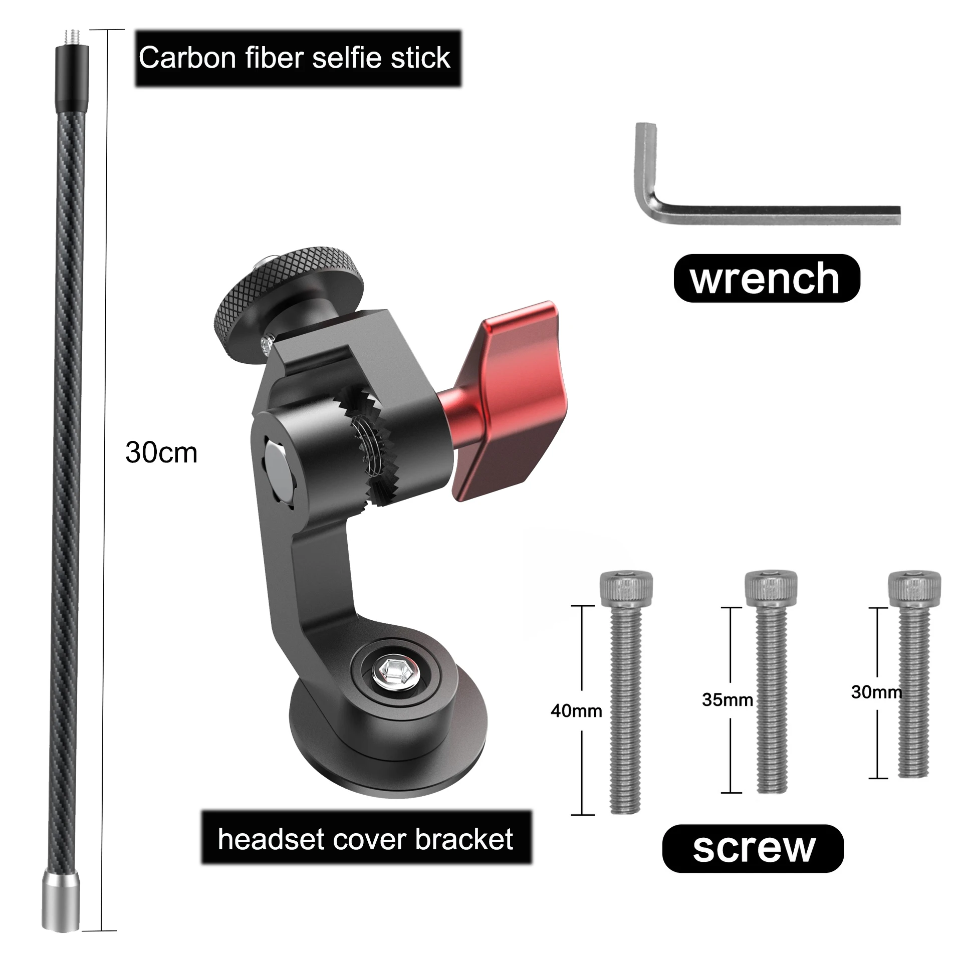 Bike Headset Cap Mount for Insta360 X5 X4 X3 ACE PRO 2 with Carbon Fiber Selfie Stick Bowl Group Cover Holder