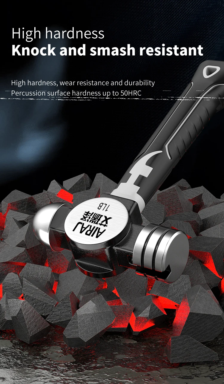 Description Picture 6 of itemSmall Hammer Mini Claw Hammer Head Fitter Hammer Octagonal Hammer Multifunctional Integrated Nail Hammer Nail Hammer Woodworking