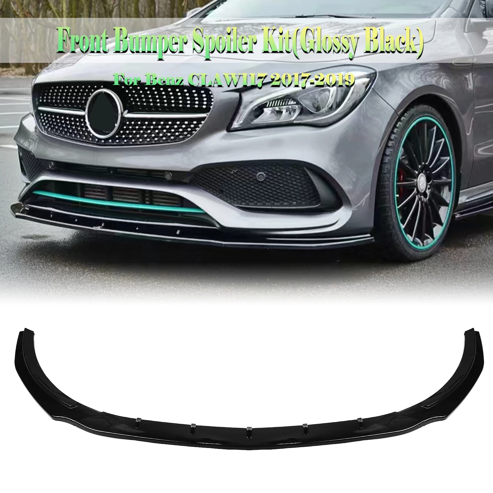 

Front Spoiler Lip Blade Lower Guard Splitter For Mercedes Benz CLA Class W117 C117 CLA180 CLA200 CLA250 CLA45 AMG 2017 2018 2019