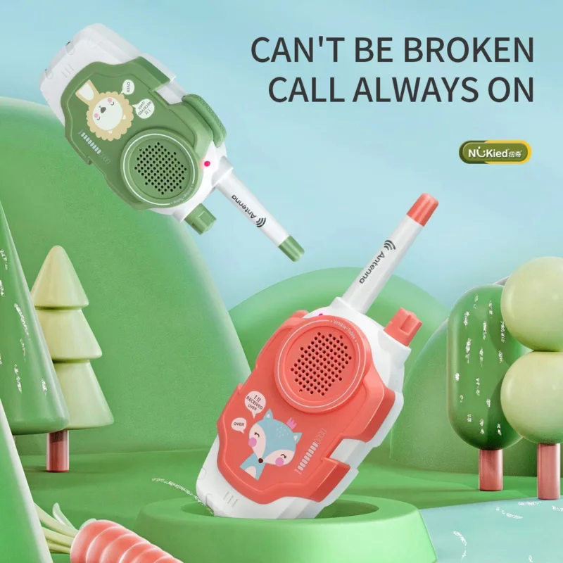 2pcs Children fun cute walkie-talkie long-distance 300m parent-child interactive outdoor machine cartoon educational  kids toys 5