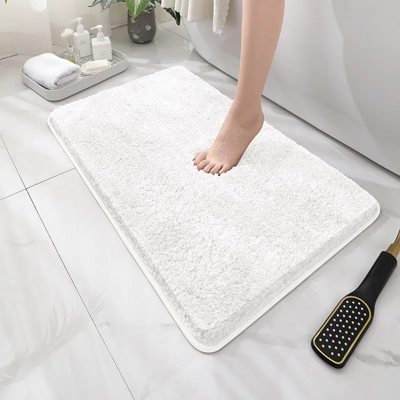 Luxurious Plush Floor Mat - Soft, Non-Slip, and Highly Absorbent for Bathroom, Bedroom, or Living Room