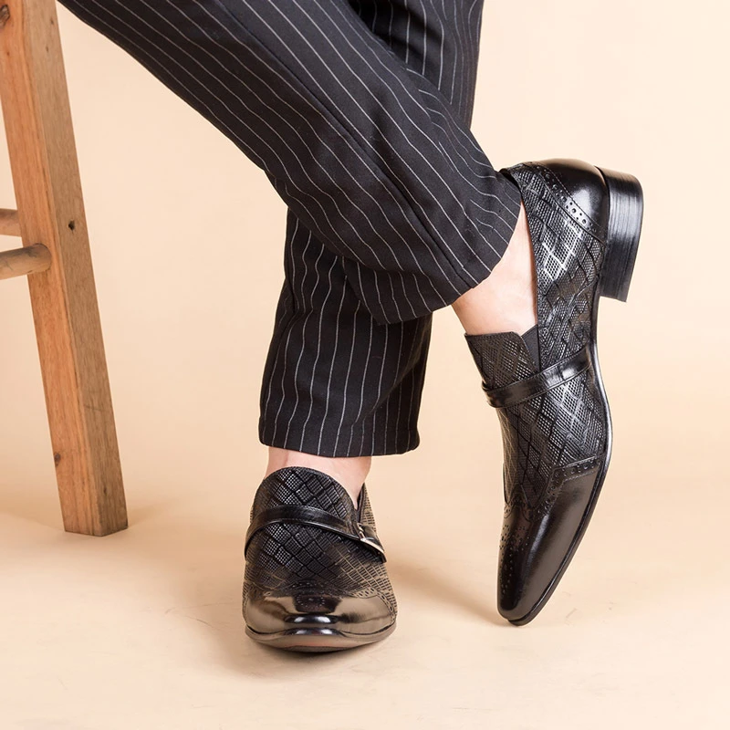 zapatos hombre zapatos de vestir para hombres Zapatos formales con punta cuadrada para Hombre, mocasines clásicos elegantes de lujo, Zapatos de Vestir de piel sintética para eventos sociales, novedad de 2022| | -
