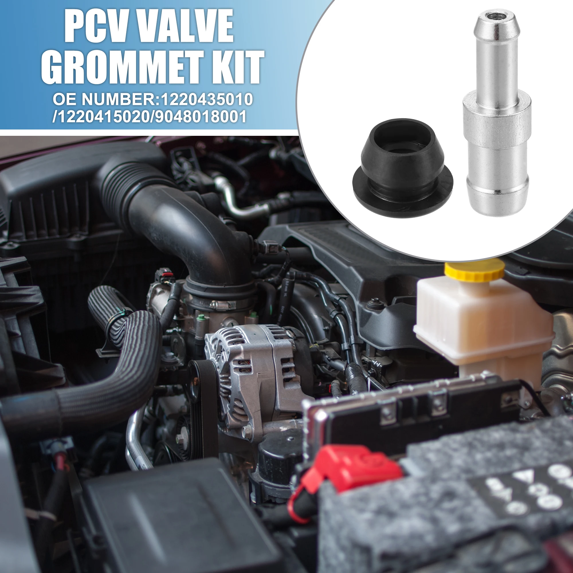 X Autohaux PCV Valve Grommet Kit Exhaust Positive Crankcase Ventilation Fittings No.1220435010 for Toyota 4Runner Land Cruiser
