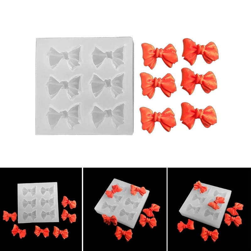 

Cute Phone Silicone Resin Molds Bowknot Hairpin Decor Mold DIY Fridge Sticker Pendant Epoxy Resin Crafting Mold