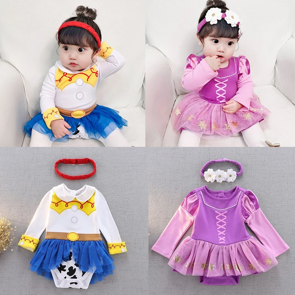 Ropa para bebé de 3, 6, 9, 12 y 18 traje para niña pequeña, vestido de princesa, disfraz de Halloween, vestidos para bebé recién - AliExpress