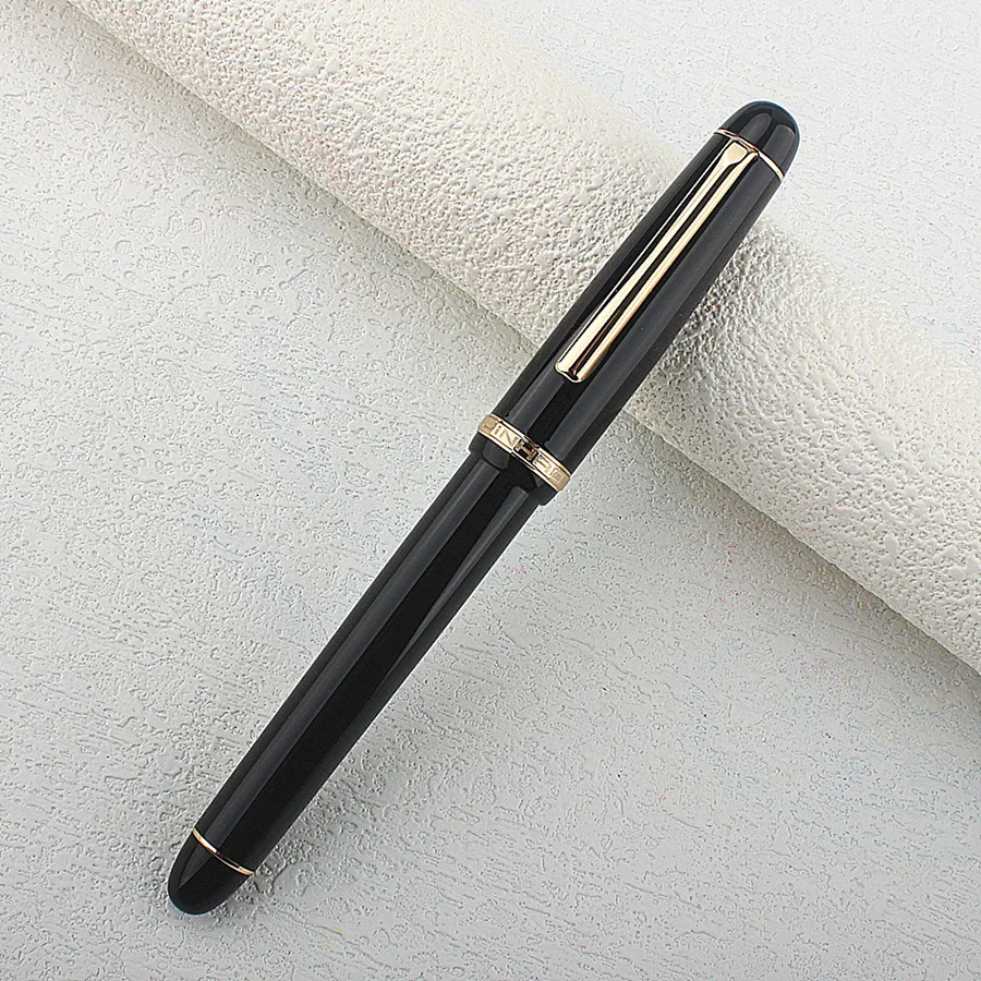 Jinhao X350 Fountain Pen Elegant Black Fine Medium Nib for Writing Signature Office Business School