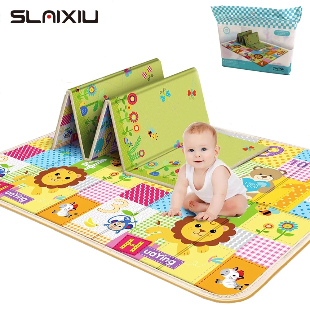 180x100FoldableBabyPlayMatWaterproofBabyMatforFloorPortablePlaymatforBabieswith