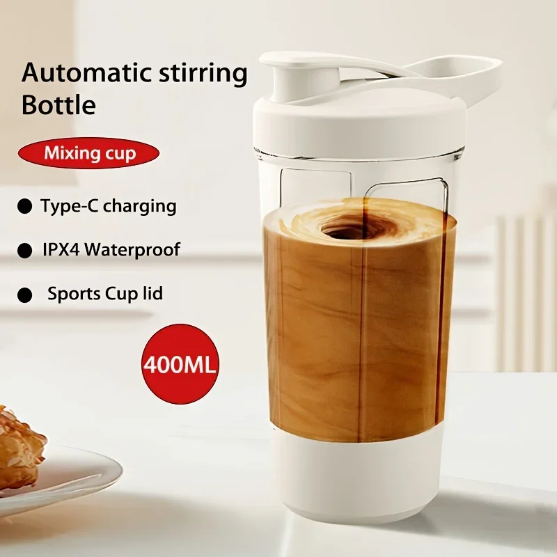 1 Piece/13.53 Oz Portable Charging Electric Stirring Cup Automatic Self Mixing Cup-Sports Cup with Electric Stirring 2