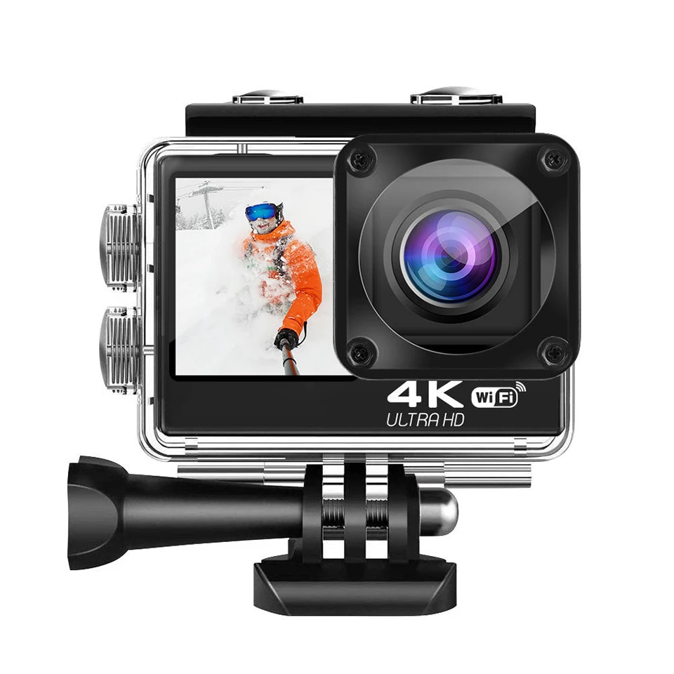 

4K 24MP WIFI Action Camera Waterproof Ultra HD with EIS 30M Underwater Cam Video Recording Touch Screen 170 Degree Sport Camera