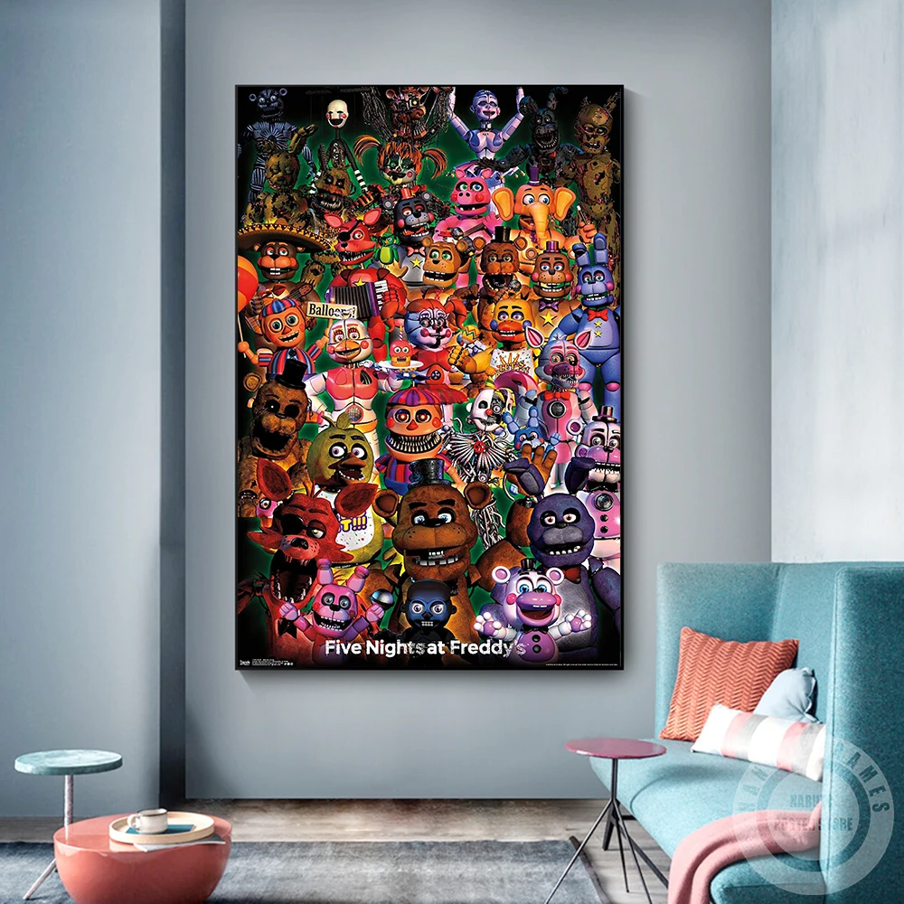 3695 Anime Game Five Nights at Freddy's wall Poster Scroll