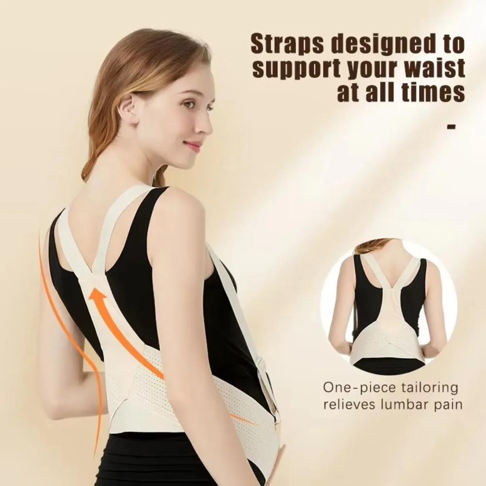 High Quality ultra-thin Maternity Belly Bands Back Adjustable Breathable Pregnancy Abdominal Binder with Shoulder Abdominal Belt