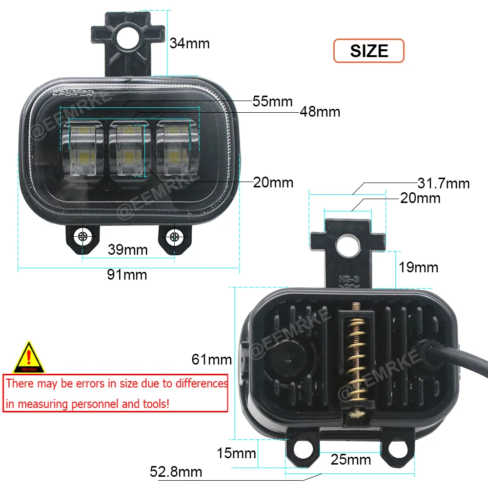 White or Yellow LED Fog Lights DRL 40W 12V for Renault Kardian 2023 2024 2025 2026 Front Factory Fog Lamp Replace Good Choice detail image 5