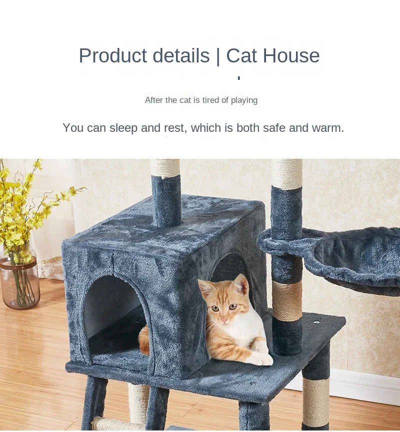 Title 8, Pet Cat Toys Multi-layer Cat Tree Tower House w...