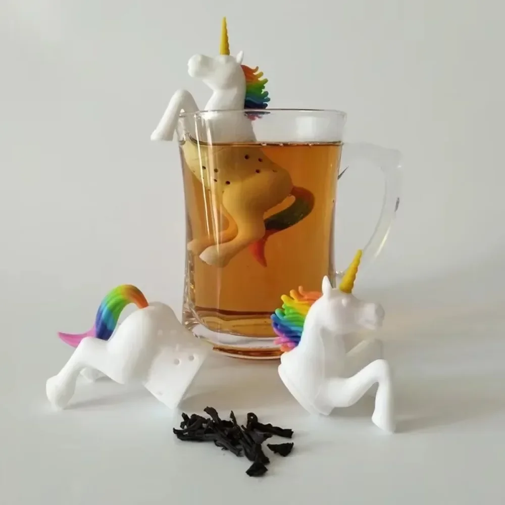 Unicorn Shape Tea Infuser Strainers Food Grade Creative 1 Pcs Diffuser Tea Bag Filter Loose Leaf Herbal Spice Filter Silicone
