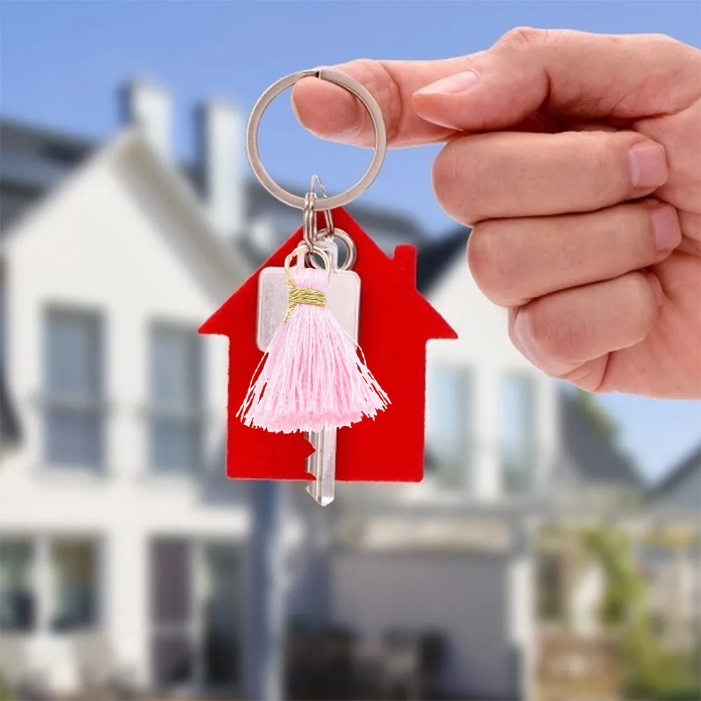 50Pcs 프리미엄 레이온 태슬(작은 링 구멍 포함) DIY 태슬 펜던트 공예용 쥬얼리 액세서리 선물 포장 팬 펜던트