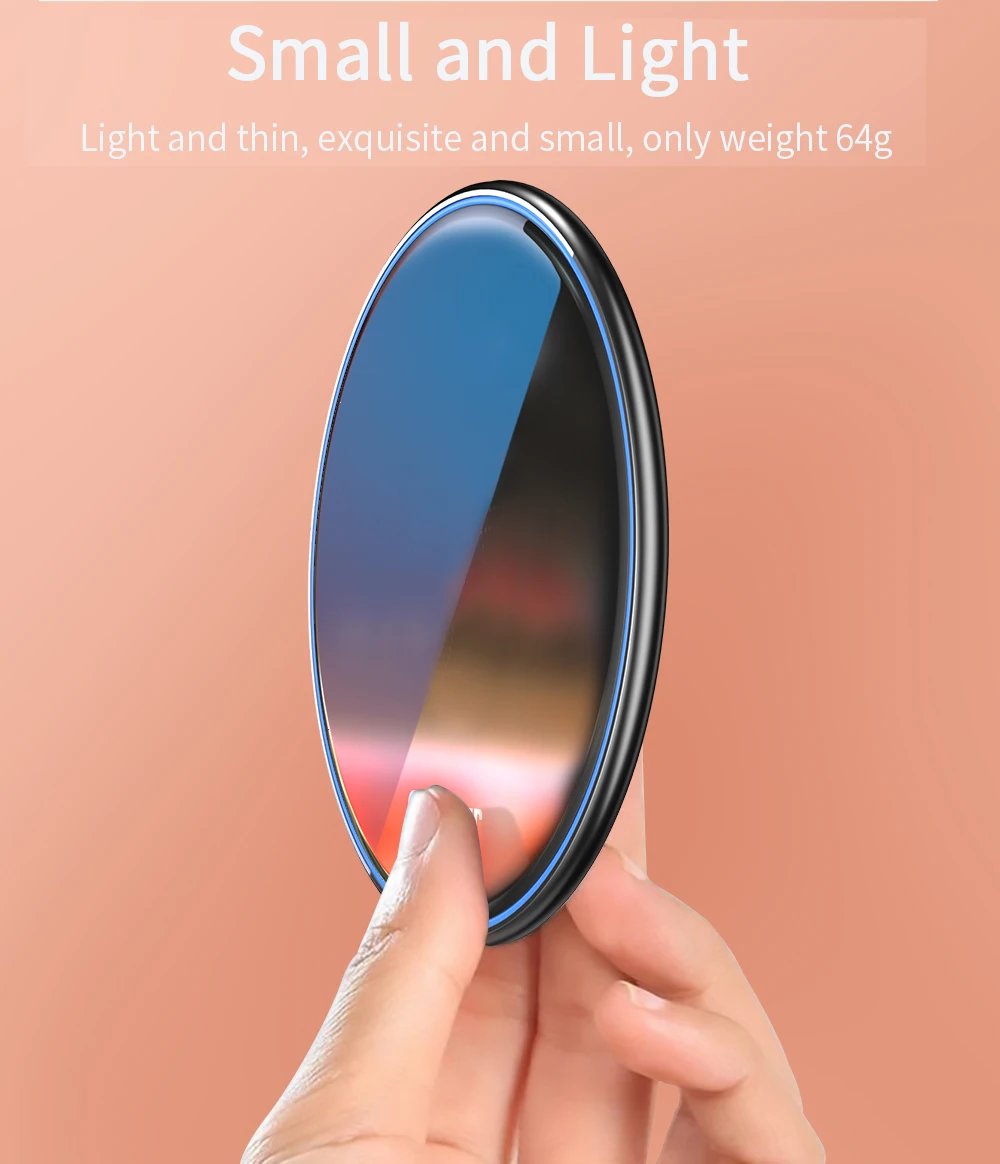 Cargador inalámbrico de 30W para móvil, carga rápida por inducción