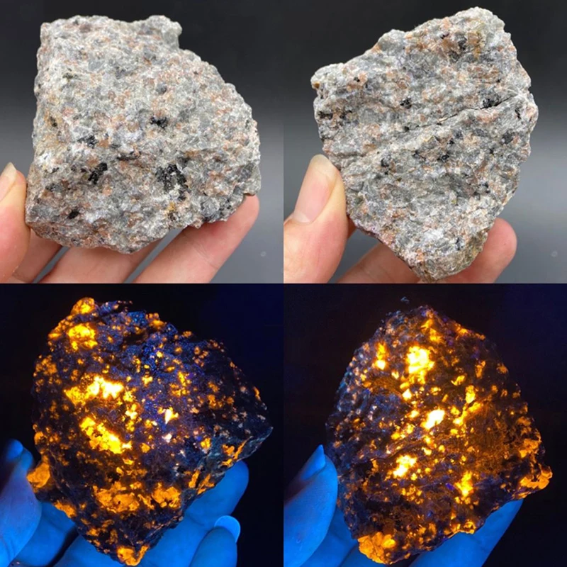 NaturalFlameFirestoneSyenitecontainingfluorescentsodalite