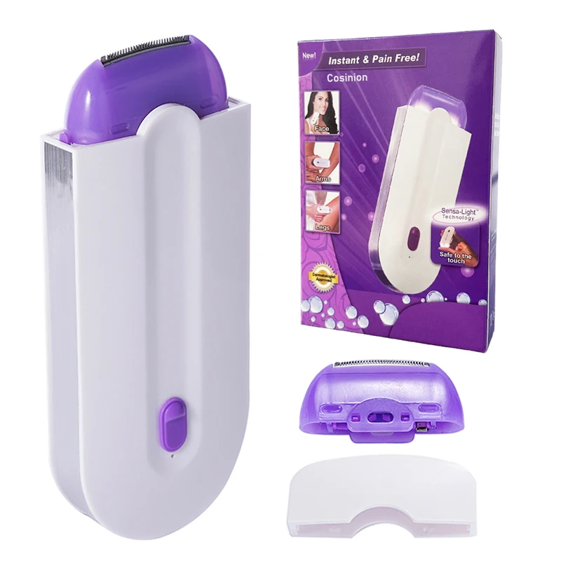 Aparador de Cabelo Tátil Indolor Skin Touch para Mulheres Rosto Perna Biquíni Mão Corpo Barbeiro Elétrico Depilador de Depilação Casa Usada