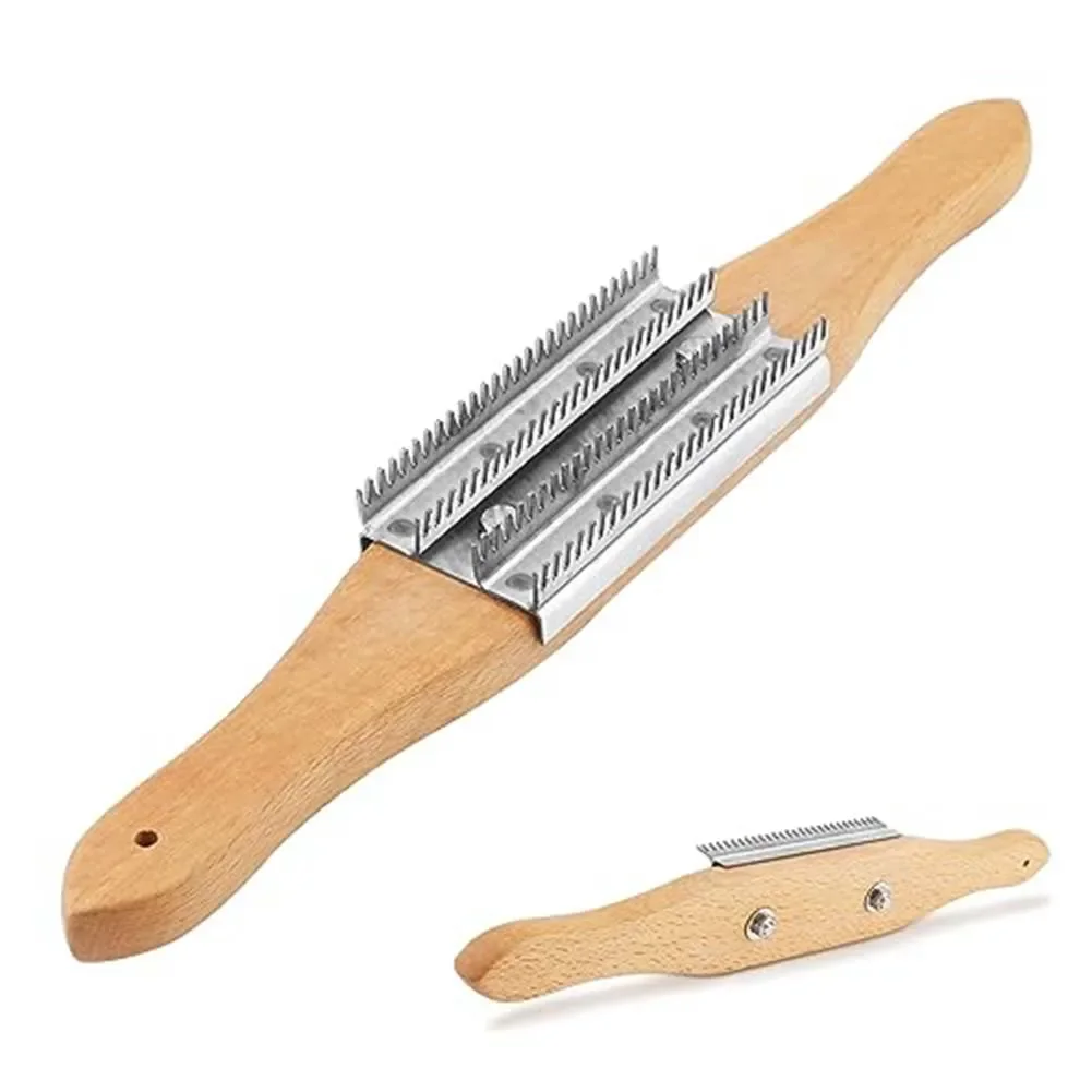 Beech Wood Handle Rake Buffer Wheel Rake For Long-time Buffing Job Ergonomic Design Large Package Content Professional Design