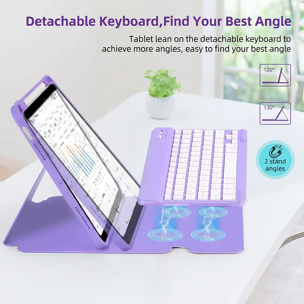 360-Degree Rotating Keyboard Case with Mouse