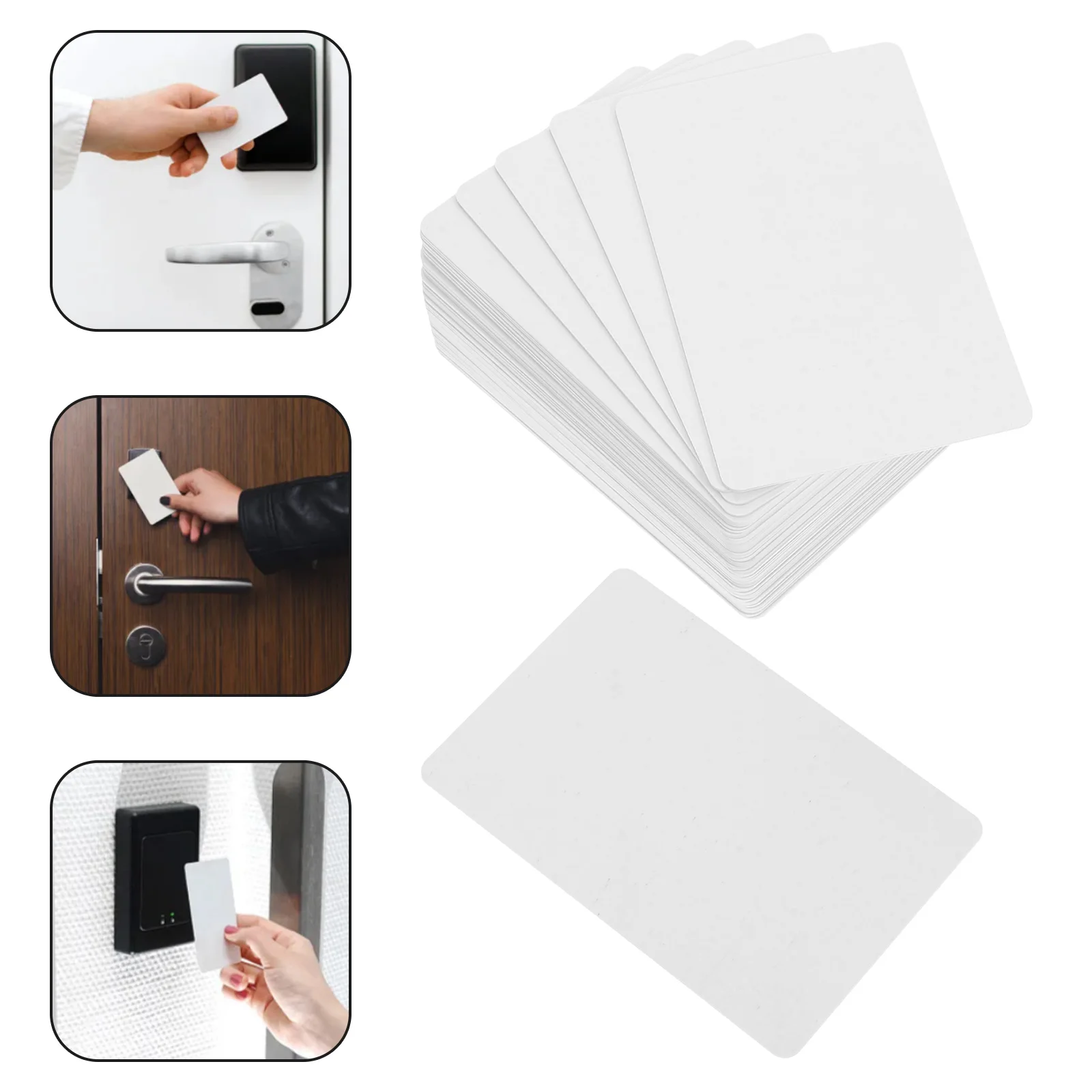 Blank Cards 50 Pcs Buisness PVC Business Plastic 855X540X010CM Blanks White Printable business cards