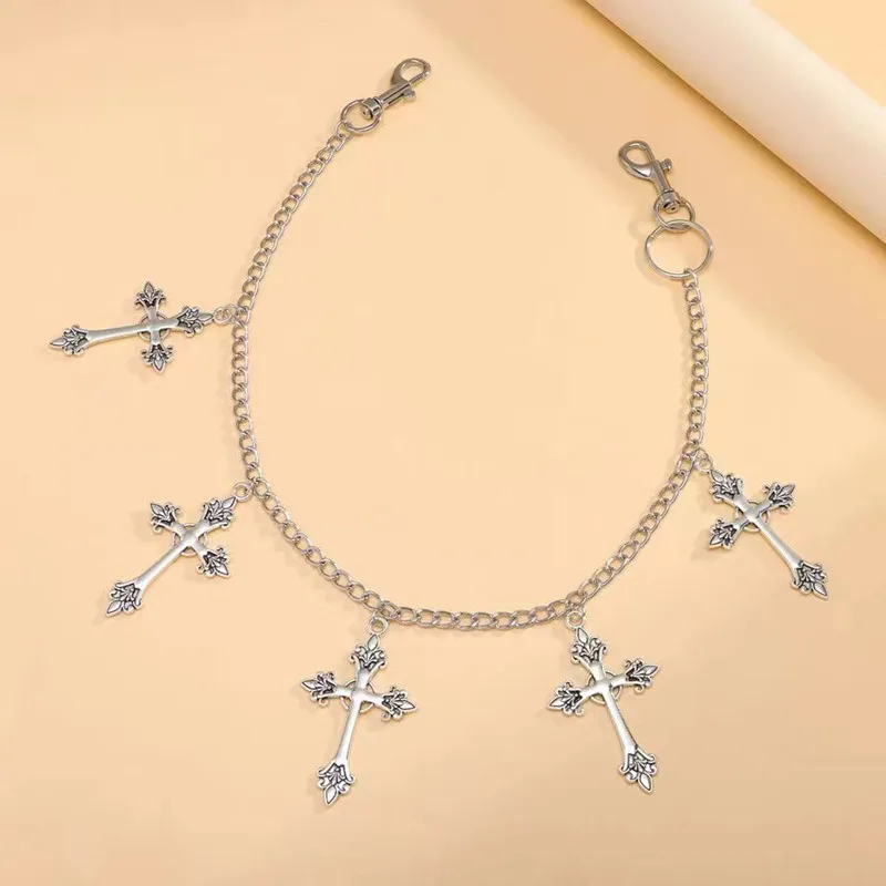 Fashion Cross Metal Belts Women Vintage Waist Chain Pendant Waist Belts Dress Jeans 1 Pc