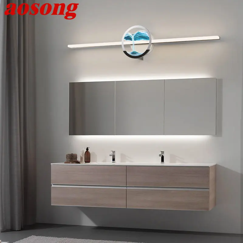 Aosong-多目的ミラー,LEDフロントガラス,バスルーム用,3色,ウォールライト,シンプルな装飾 AliExpress