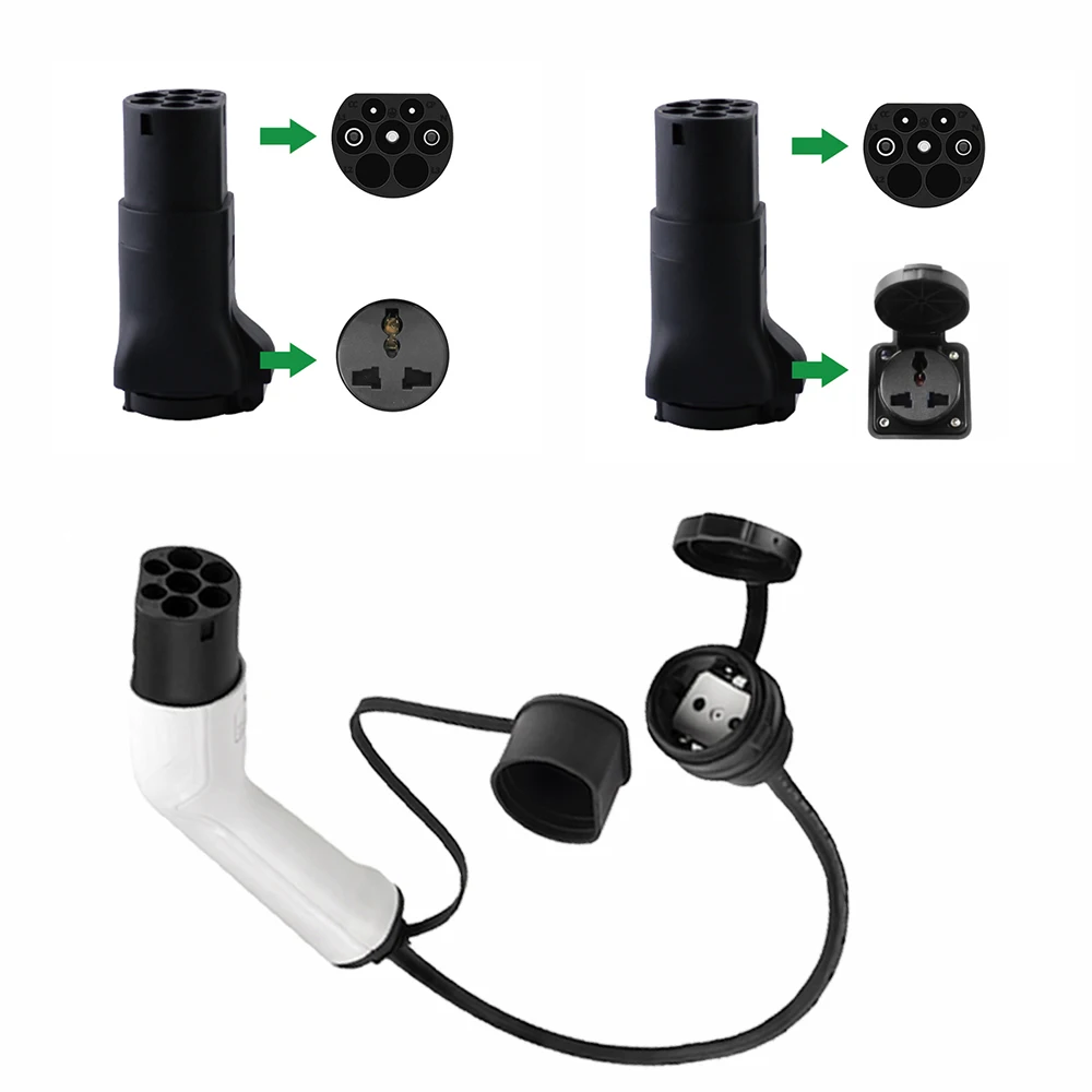16A Type 2 charging plug to schuko socket Electric Vehicle Transfer Connector EV Charging Adapter ev charger