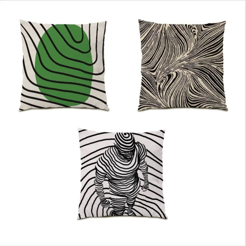 

Modern Throw Pillow Covers Abstract Decoration Home Cushion Cover 45x45 Street Art Living Room Decoration Color Geometry E0403