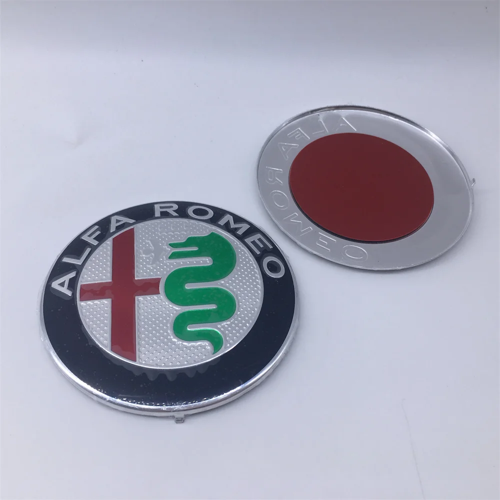Set of 2 Stylish Car Front Grill Emblem Covers - New Color Options: Black, Gold, Silver, White, Green