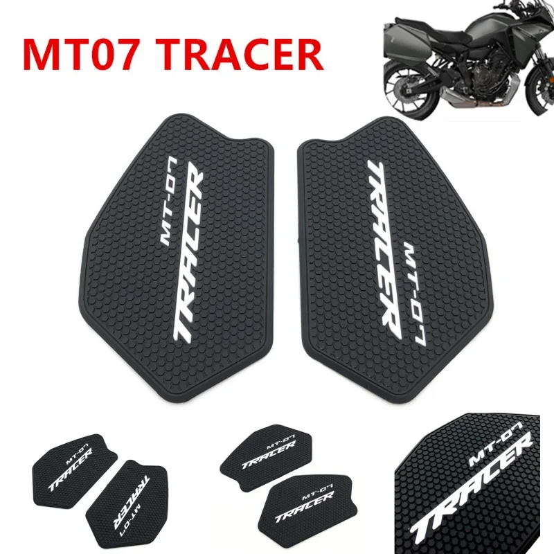

For TRACER700 Tracer 700 Tracer 7 GT MT-07 2020 2021 Motorcycle Non-slip Side Fuel Tank Stickers Waterproof Pad Rubber Sticker