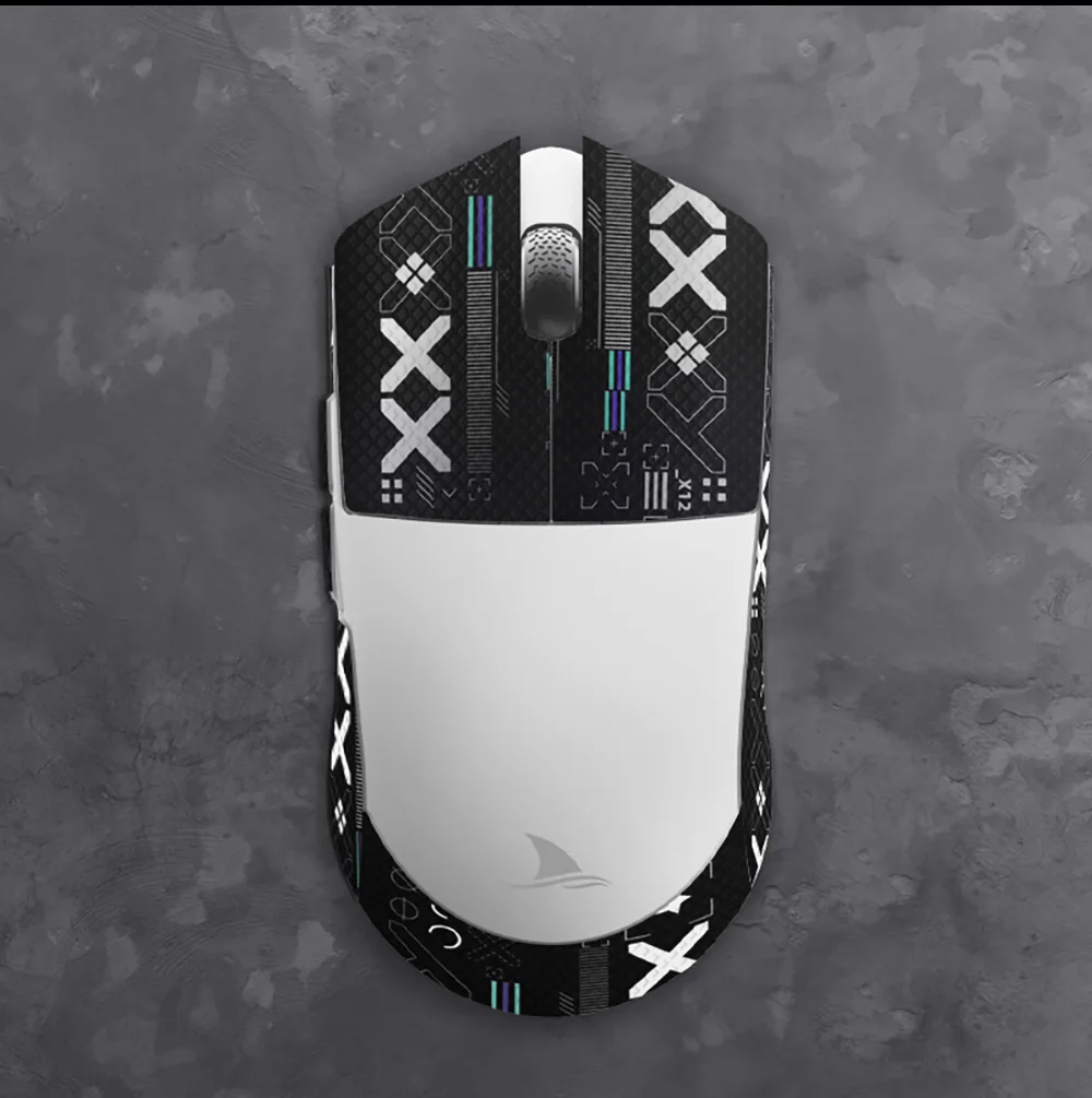 Pacote Rato Anti Deslizamento Adesivo para Motovelocidade Darmoshark m3 n3 sem Fio Bluetooth Gaming Esports Rato Branco Preto Vermelho Adesivo 1 - Imagem 4