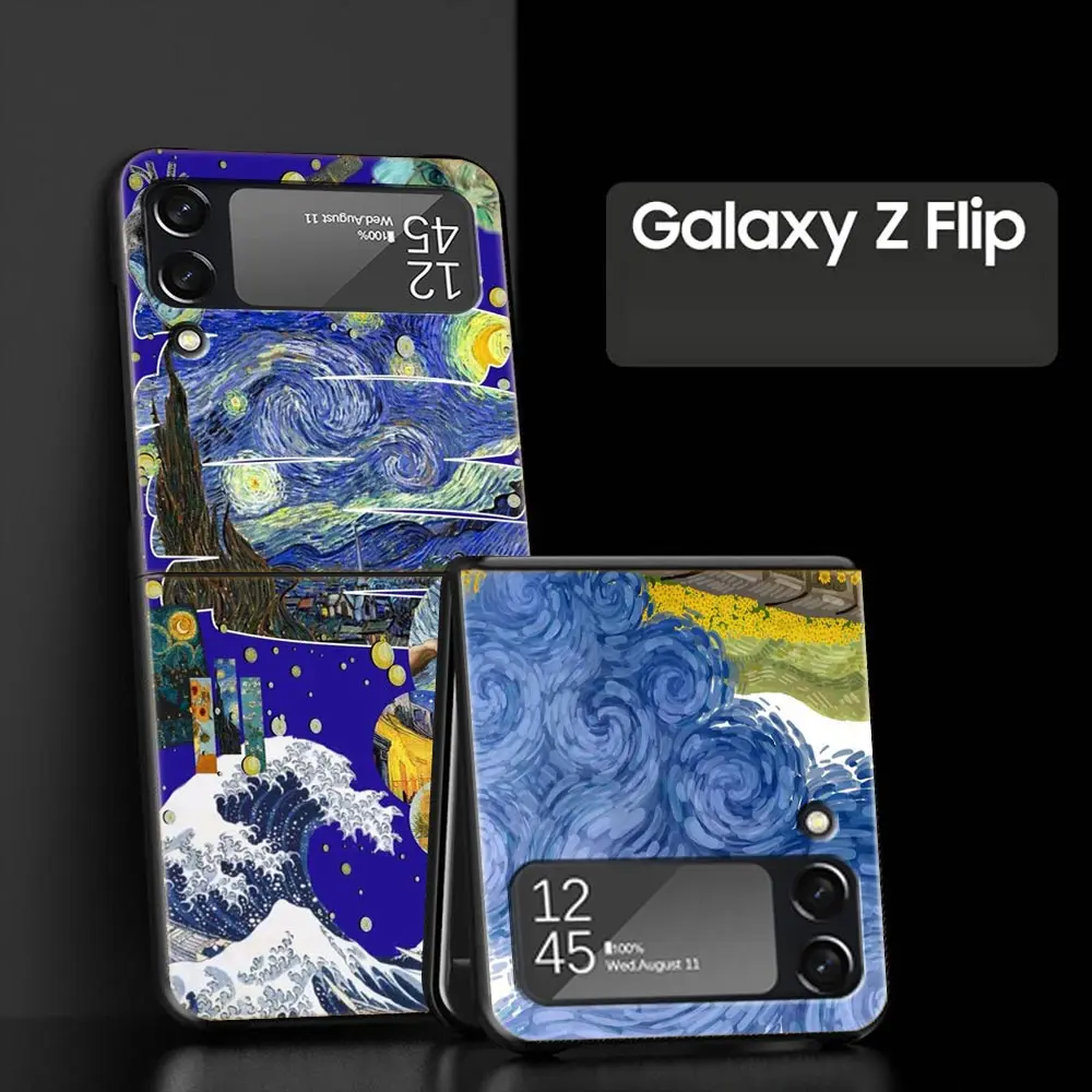 Gift Phone Case - Black Hard PC Shell with Van Gogh Starry Night Art Aesthetic