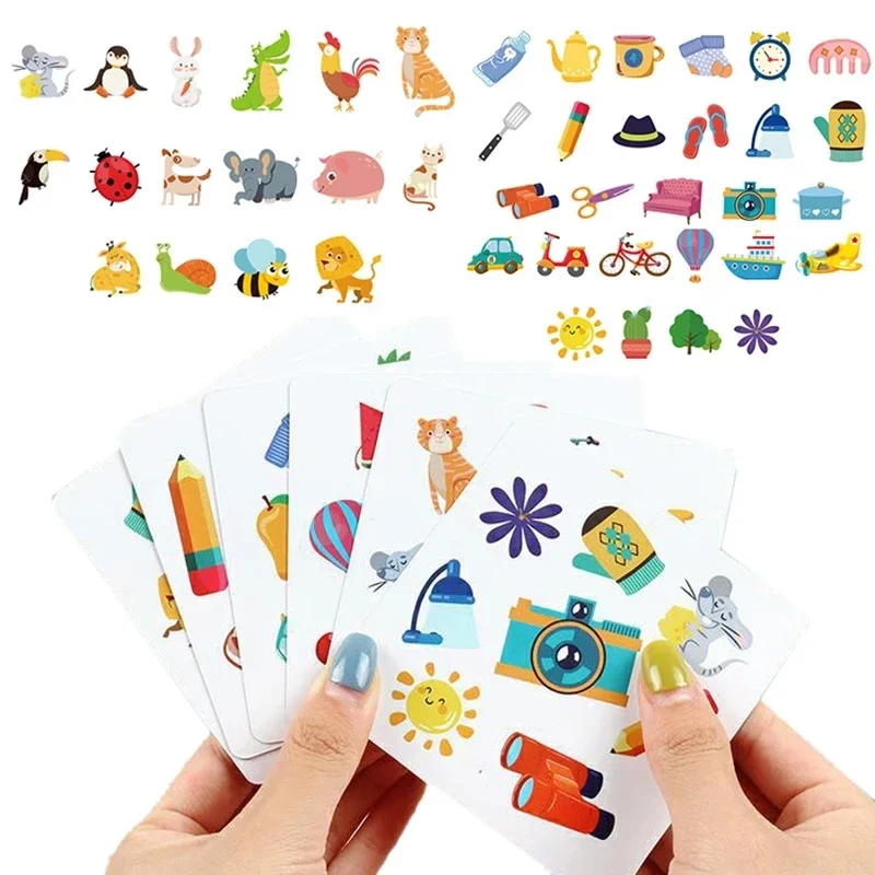 Children Memory Matching Cards Toys Animal Traffic Cognition Boards Games Early Educational Logical Thinking Toys Brain Training 4
