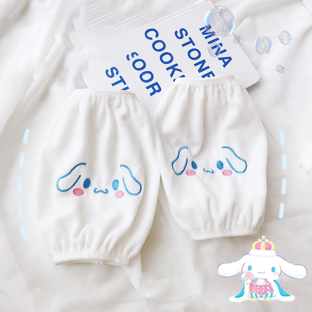 

Kawaii Cinnamoroll Raglan Sleeves Sanrio Pochacco Cartoon Cute Soft Stuffed Plushies Hand Cuff Prevent Dirty Girls Toys Gifts