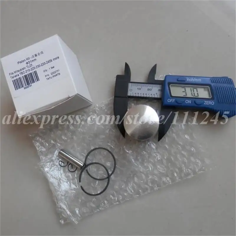 

T20 PISTON KIT FOR TANAKA TCP/TBC210 TBC225 TBC230 TBC232 TBC240 & MORE STRIMMER CYLINDER RINGS PIN CLIPS ASSEMBLY FREE SHIPPING