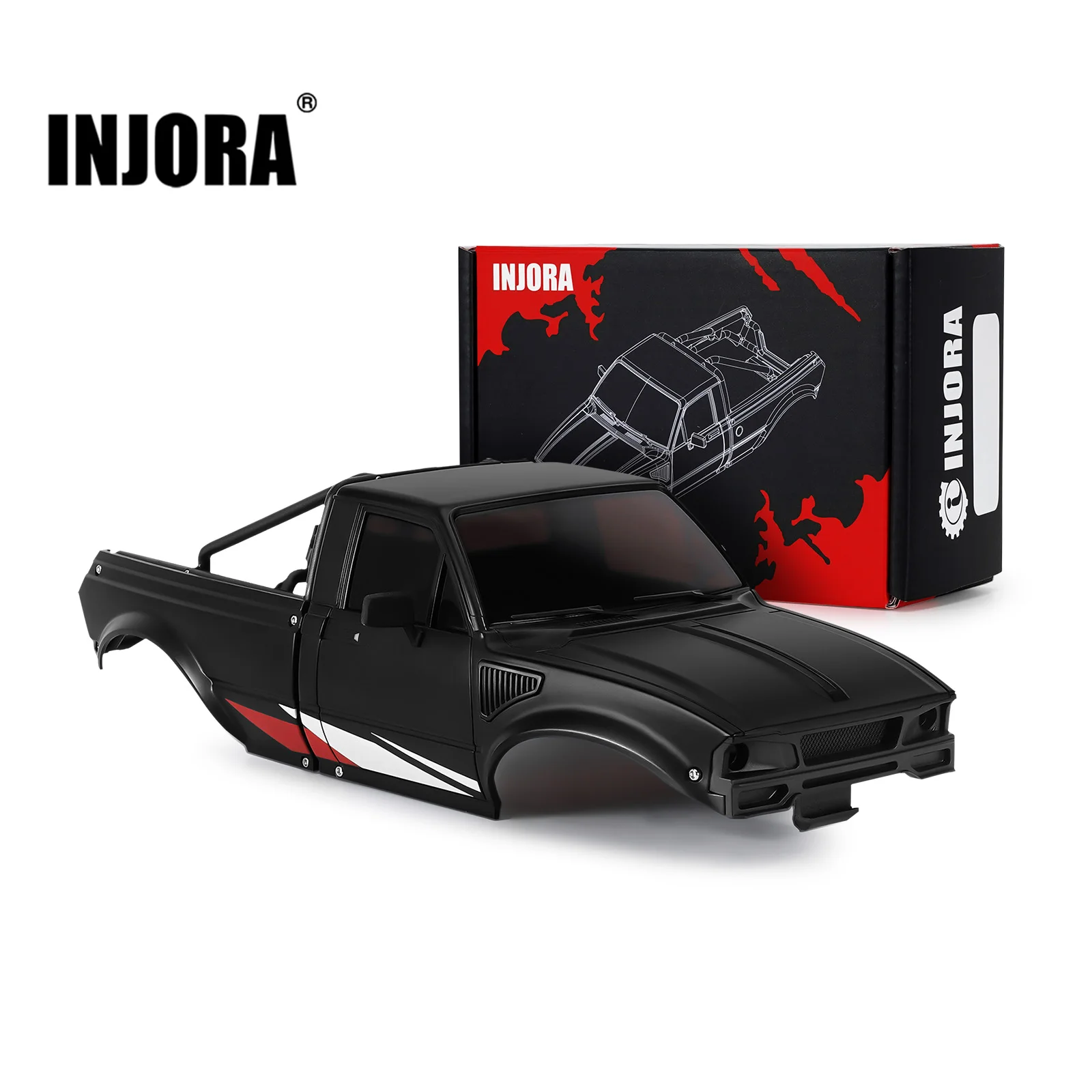 Estante De Dirección De Aluminio INJORA Para Losi Micro-B 1/24 Y Micro-T 1/28, Mecanizado CNC Y Anodizado Negro