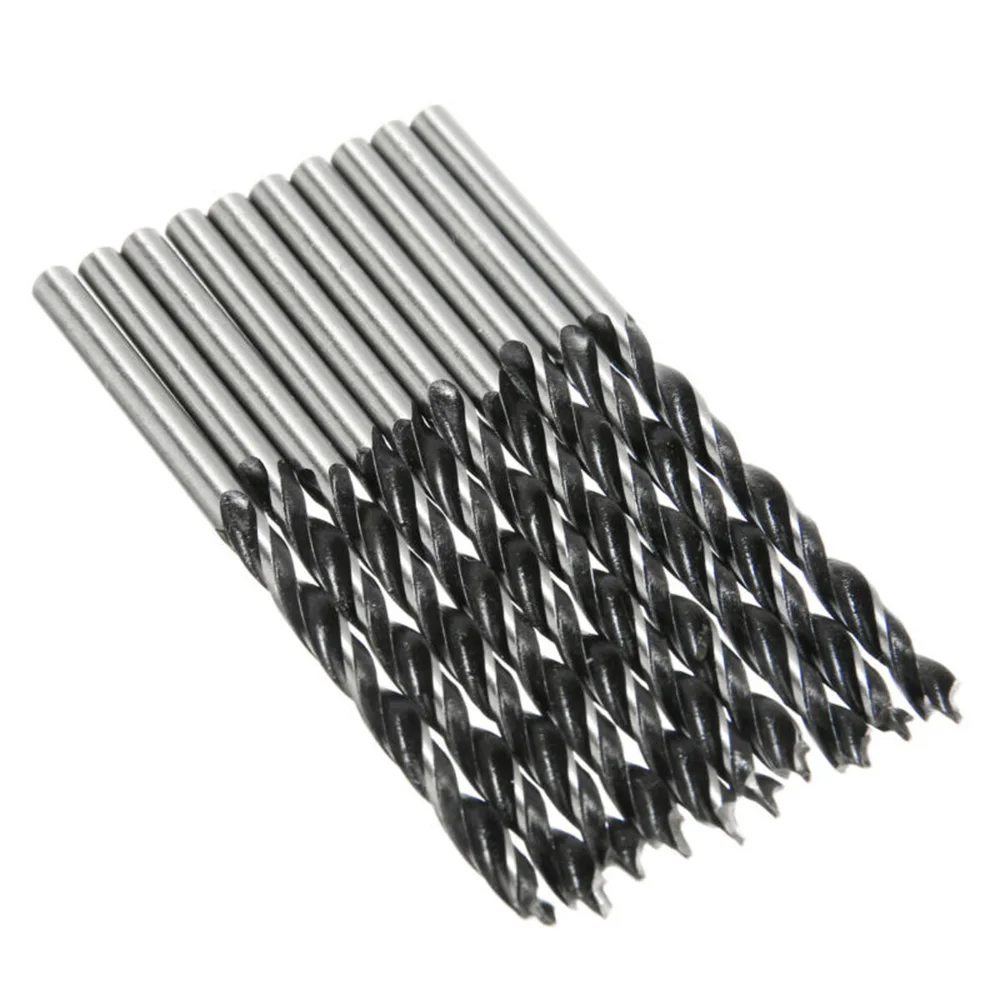 10pcs Woodworking Spiral Drill Bit Kit 3mm/4mm/5mm Diameter High Carbon Steel Wood Drills With Center Point Wood Drill Bit hss countersink drill bit woodworking screws chamfering wood hole drills bit high quality