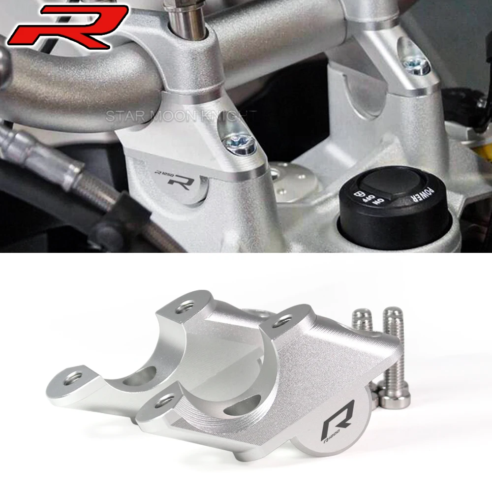 Handlebar Risers Mount Clamp For BMW R850GS F650GS R1100GS R1150GS 22mm 7/8" Offset Handlebar Risers Mounting Standard Bar Riser Extend Back Moved (Color : Black