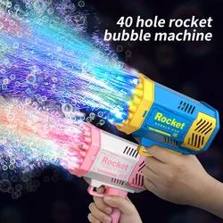 40 Holes Bubbles Gun Wedding Party Birthday Outdoor Cool Toy For Children From 5 to 9 Years Portable Soap Bubbles Gun Water Toy