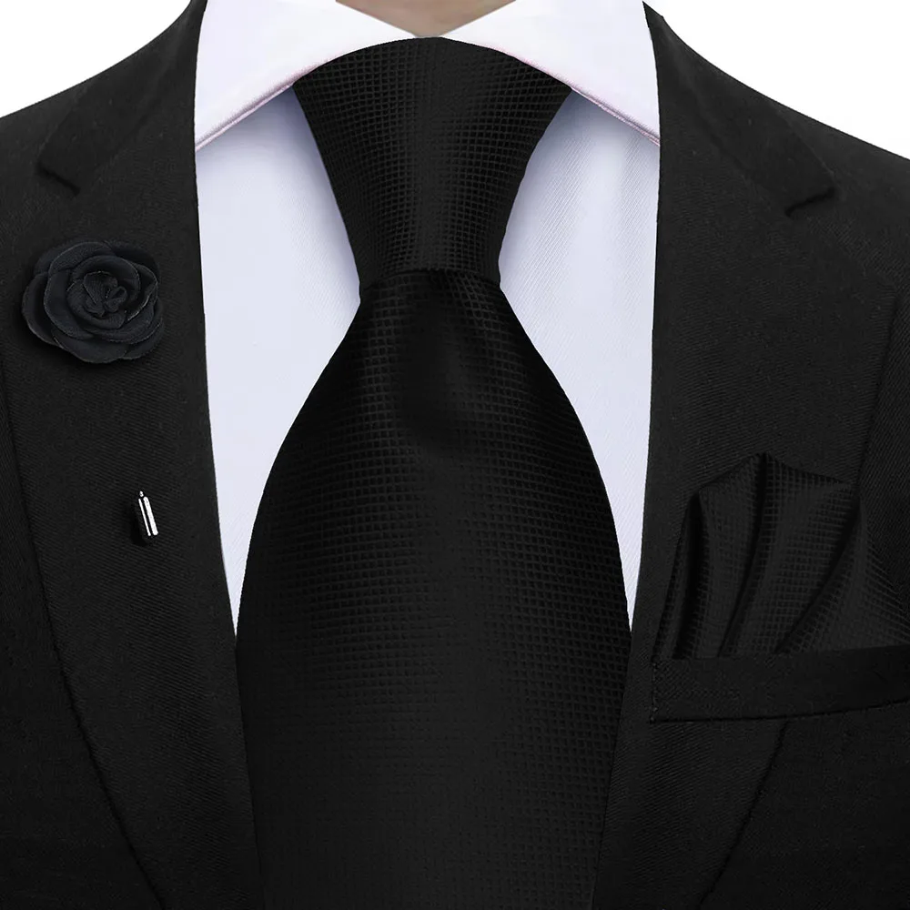 Elegant Peacock Blue Plaid Men's Accessory Set - Tie & Pocket Square Collection