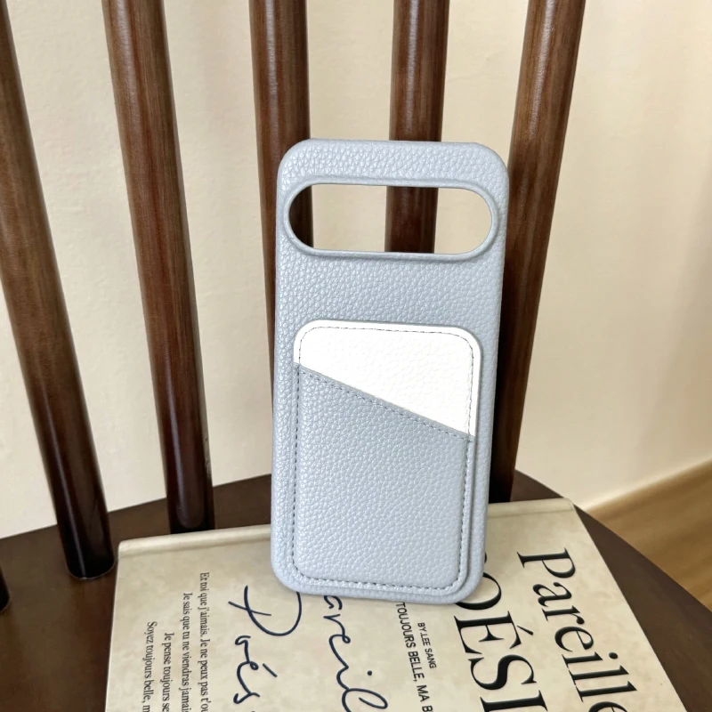Luxury Color Collision Leather Wallet Card Slot Phone Case - Premium Back Cover