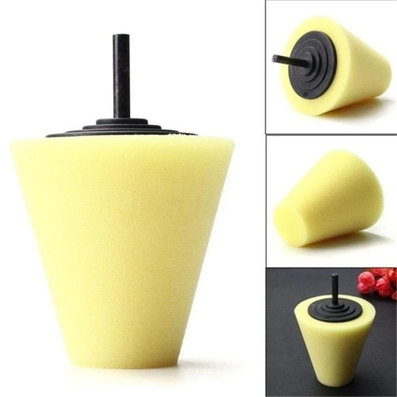 Auto Wheel Polishing Sponge Used for Electric Drill 3inch/ 4inch Burnishing Ball Polishing Cone Car Hub Buffing Sponge