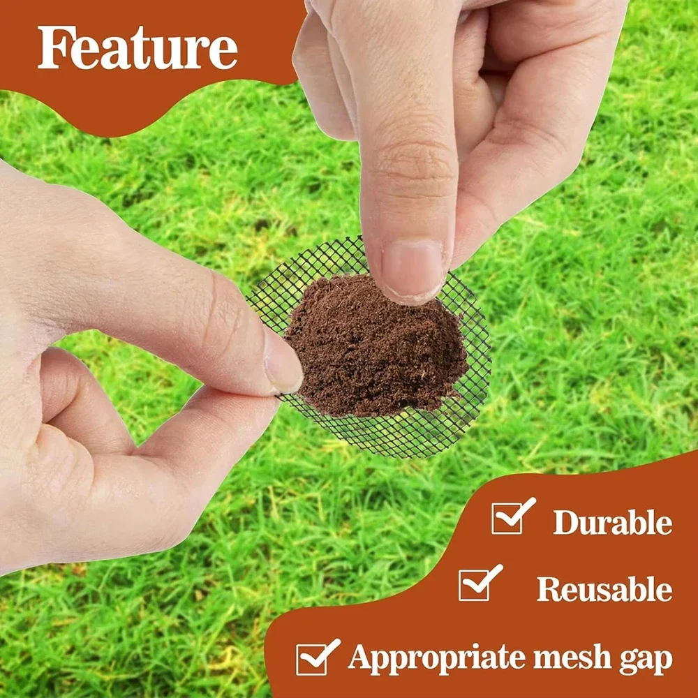 Black Ceramic Flowerpot Gasket Mesh Pad for Breathable Soil