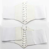 Body noir Shapewear femmes vêtements gothiques sous le buste taille Cincher formateur Pu cuir élastique Sexy mariée Corsets et Bustiers 4