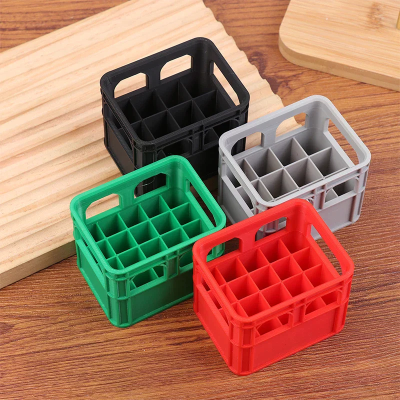 3D Printed Battery Storage Box DIY Beer Crate No. 5 AA No. 7 AAA Battery Stackable Storage Basket