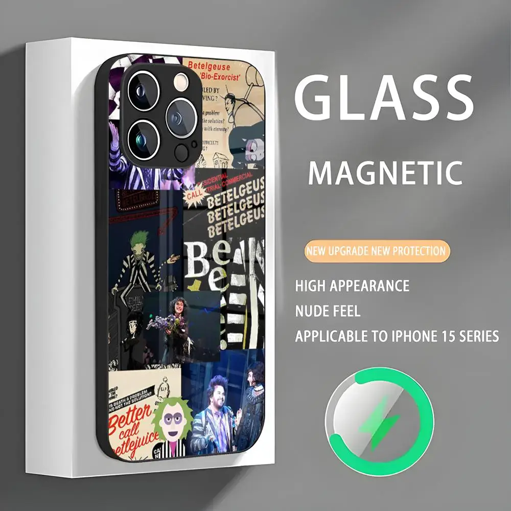 thumbnail image 1 of B-Beetlejuice 2 Phone Case IPhone 16 15 14 13 12 11 X XR XS XSMAX 8 Plus Mini Pro Max Glass Magnetic Phone Case, 1 of 5
