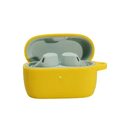Silicone Protective Case Cover for Wireless Earphone Charging Case (Yellow)